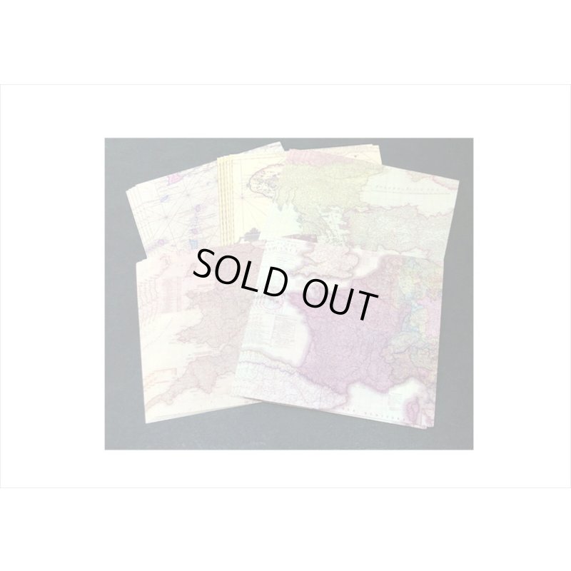 画像4: BOX入り♪折り紙みたいなペーパーセット＊世界地図＊100枚＊海外製