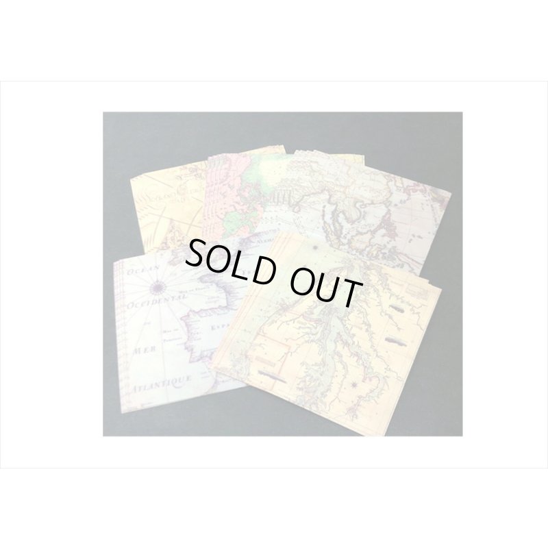 画像7: BOX入り♪折り紙みたいなペーパーセット＊世界地図＊100枚＊海外製