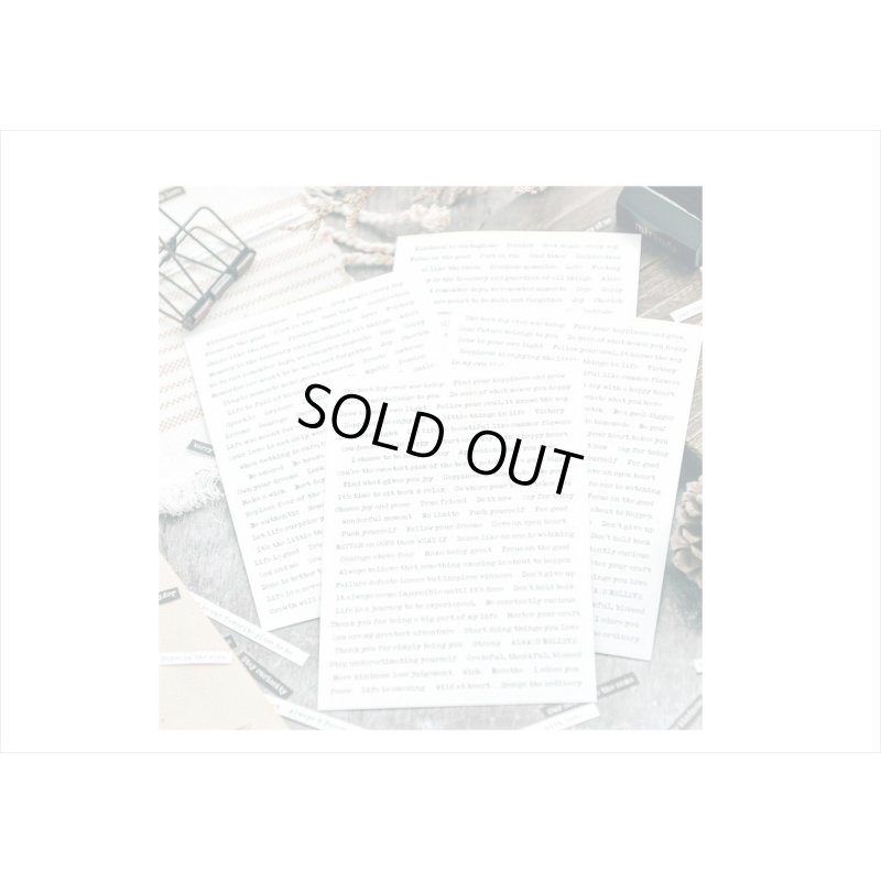 画像10: 英文だらけ♪黒と白＊8シート入り＊202＊海外製