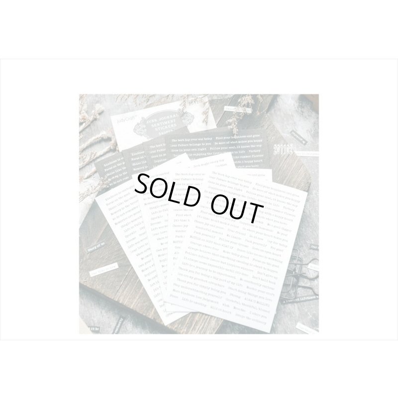 画像7: 英文だらけ♪黒と白＊8シート入り＊202＊海外製