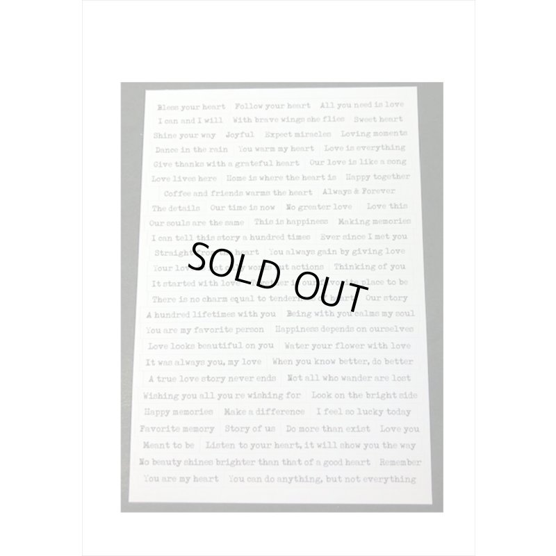 画像4: 英文だらけ♪黒と白＊8シート入り＊201＊海外製