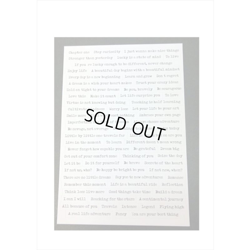 画像3: 英文だらけ♪黒と白＊8シート入り＊201＊海外製