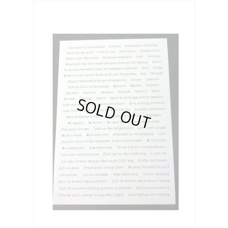 画像4: 英文だらけ♪黒と白＊8シート入り＊202＊海外製