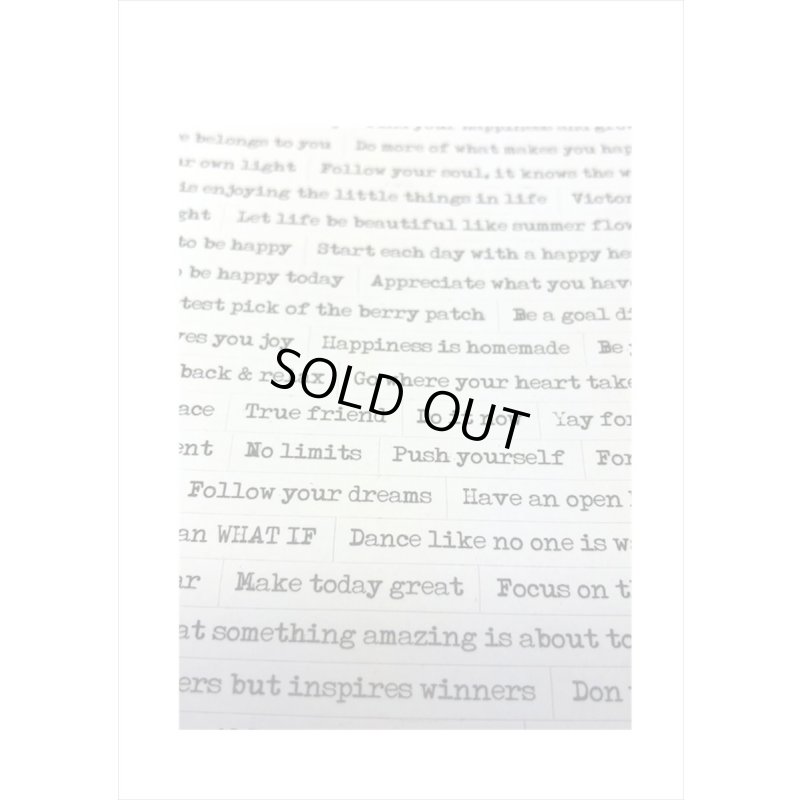 画像6: 英文だらけ♪黒と白＊8シート入り＊202＊海外製