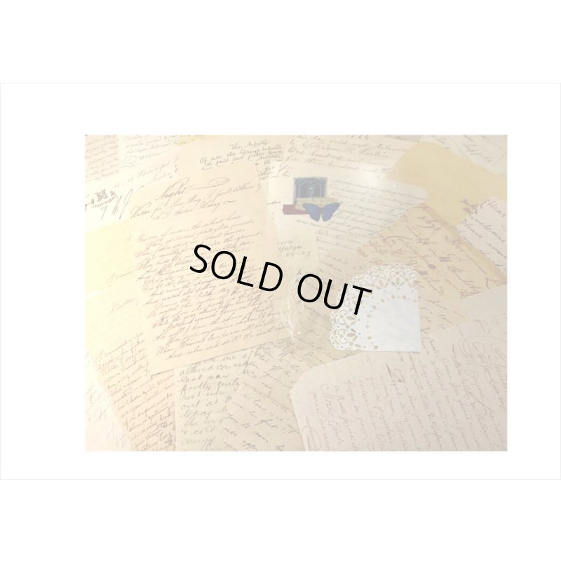 画像8: 透明シール付き＊レター＊アンティーク風ペーパーセット＊25枚＊海外製