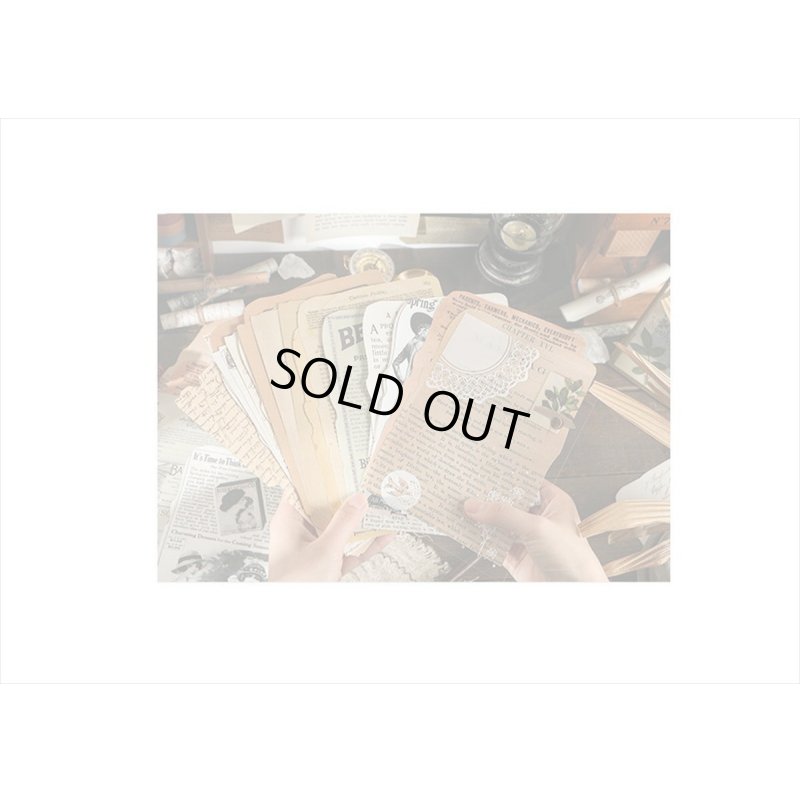 画像15: 透明シール付き＊レター＊アンティーク風ペーパーセット＊25枚＊海外製