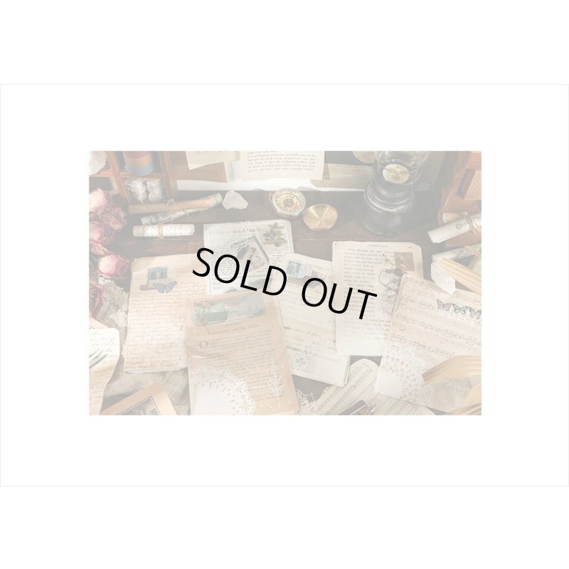 画像17: 透明シール付き＊レター＊アンティーク風ペーパーセット＊25枚＊海外製