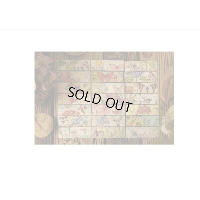 画像8: ちっちゃなシールブック＊花と蝶＊50枚＊海外製