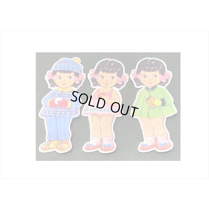 画像4: レトロ感満載💓お人形＊大きめダイカットステッカー＊海外製