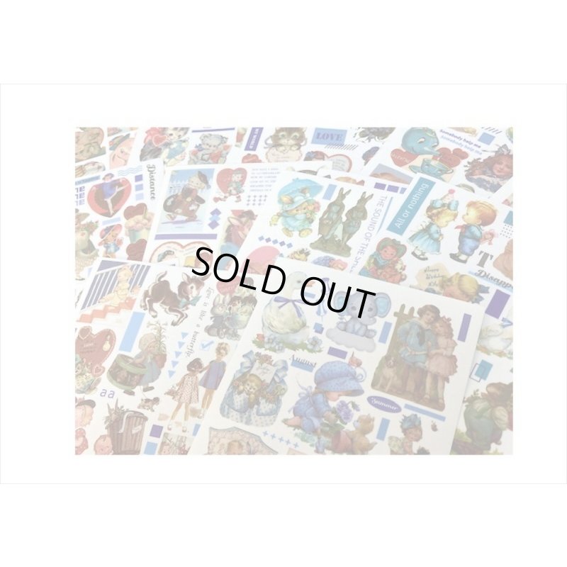 画像9: ブルーの宝箱💓アニマル＆ガール＊和紙シール＊50シート❕❕海外製