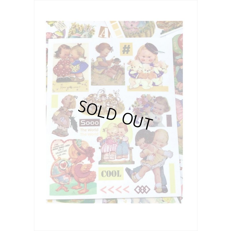 画像7: ピンクの宝箱💓アニマル＆ガール＊和紙シール＊50シート❕❕海外製