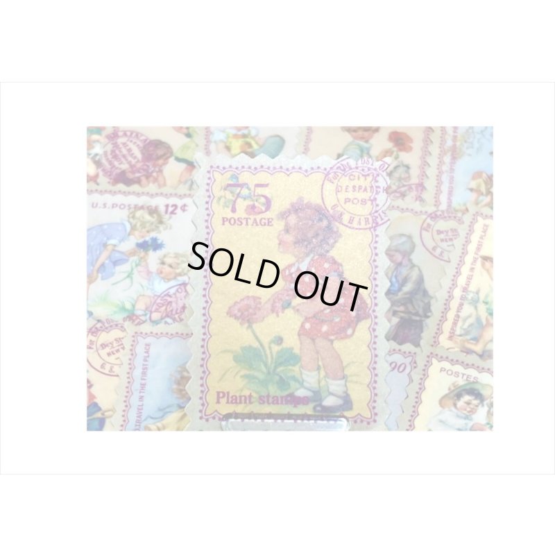 画像3: 小さなポスト＊切手型シール＊チャイルド＊100枚＊箱入り＊海外製