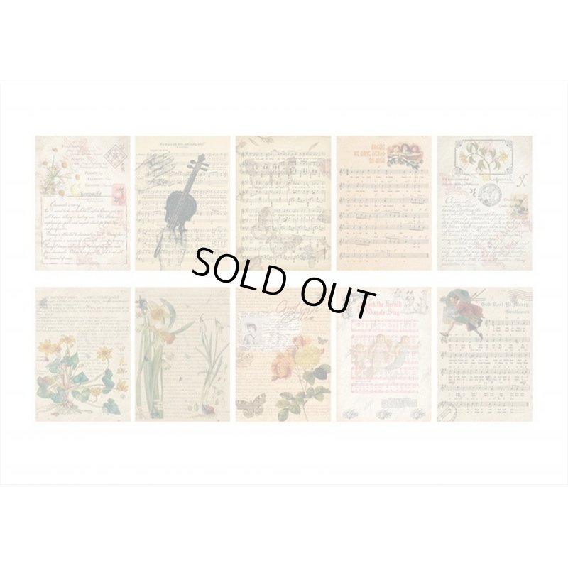 画像8: トレペ封筒入り＊楽譜＊クラフトペーパーセット＊10枚＊海外製