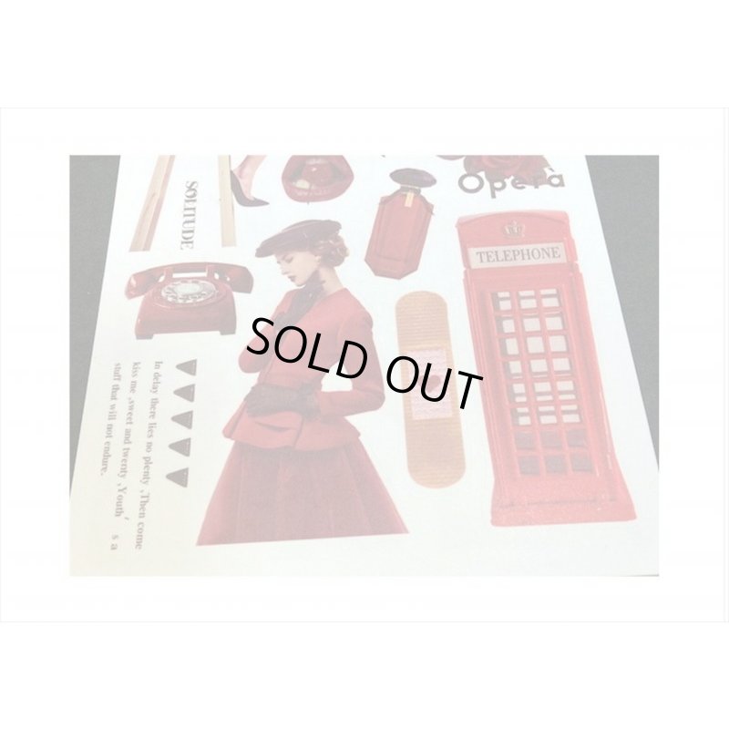 画像7: 大きなシール帳＊ピンク＊人物＊和紙シール＊20シート＊海外製