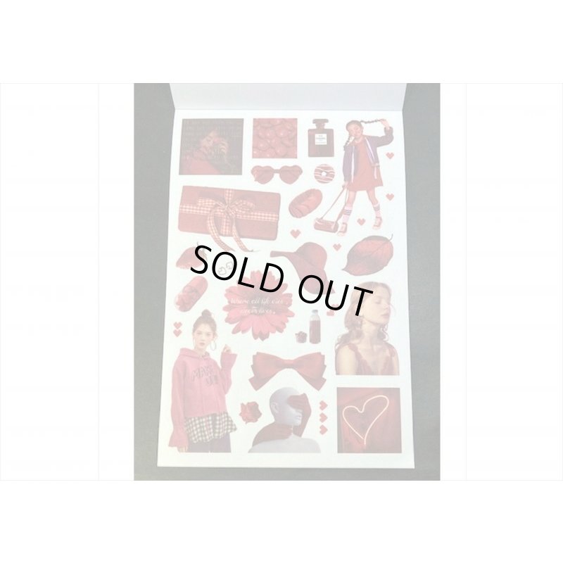 画像3: 大きなシール帳＊ピンク＊人物＊和紙シール＊20シート＊海外製