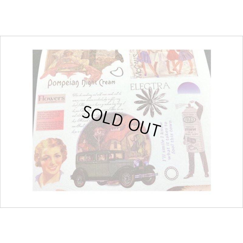 画像6: 大きなシール帳＊レッド＊人物＊和紙シール＊20シート＊海外製