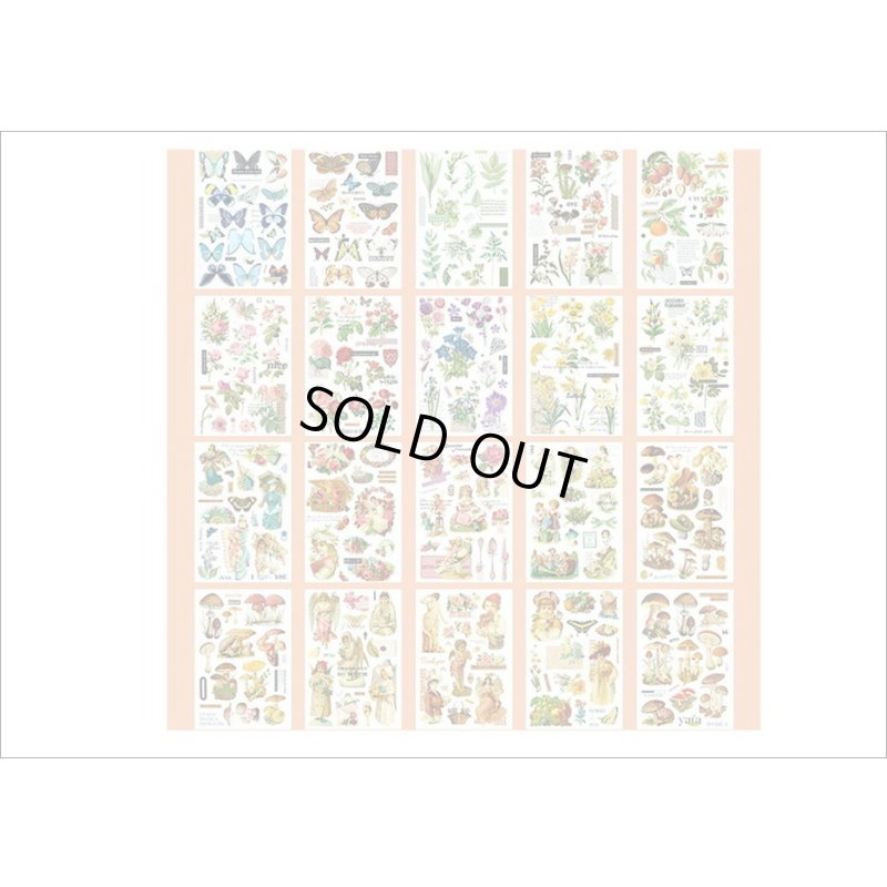 画像9: 大きなシール帳＊ゴールド＊人物＊和紙シール＊20シート＊海外製