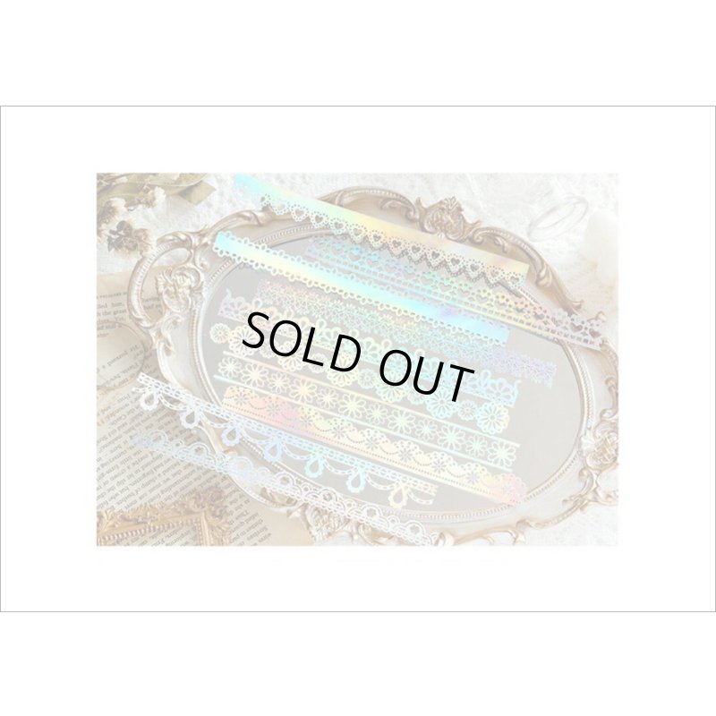 画像7: ロマンティック💓レース＊ホログラム＊デコレーション＊10枚＊海外製