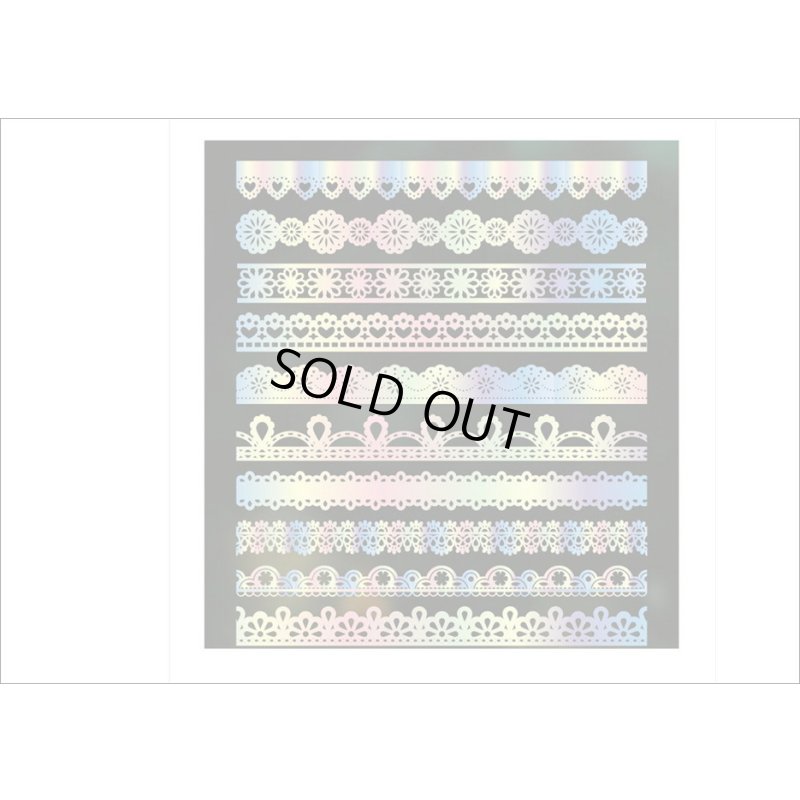 画像6: ロマンティック💓レース＊ホログラム＊デコレーション＊10枚＊海外製