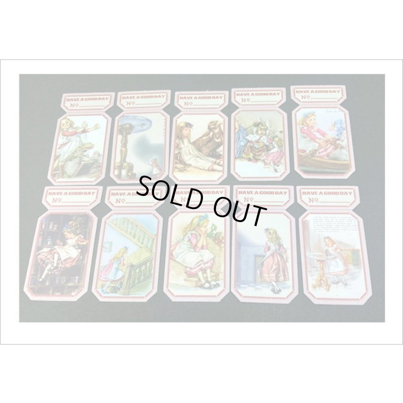 画像8: チケットみたいなタグシール＊不思議の国のアリス＊50枚＊海外製