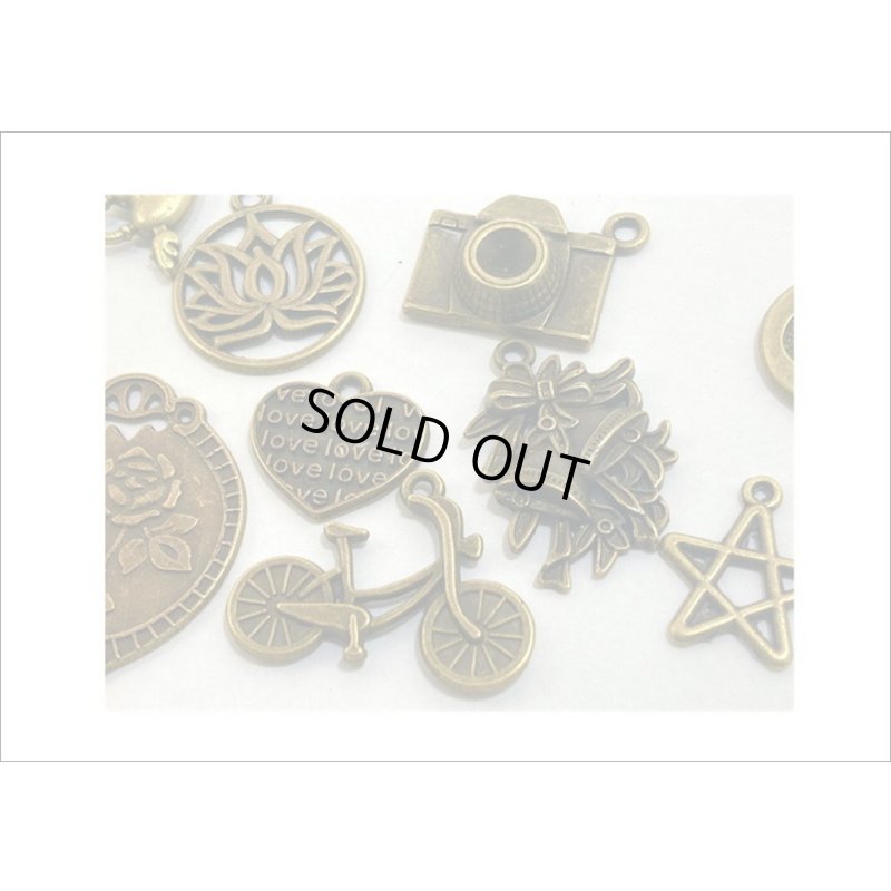 画像3: チャームセット＊バラエティパーツ20＊20枚＊アンティークカラー