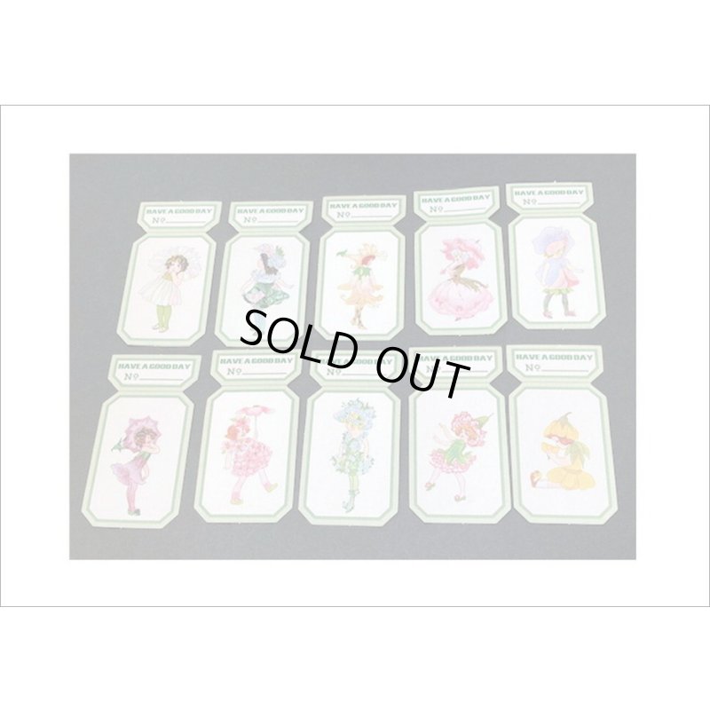 画像7: チケットみたいなタグシール＊フラワーフェアリー＊50枚＊海外製