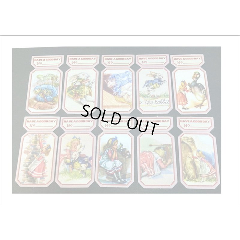 画像7: チケットみたいなタグシール＊不思議の国のアリス＊50枚＊海外製