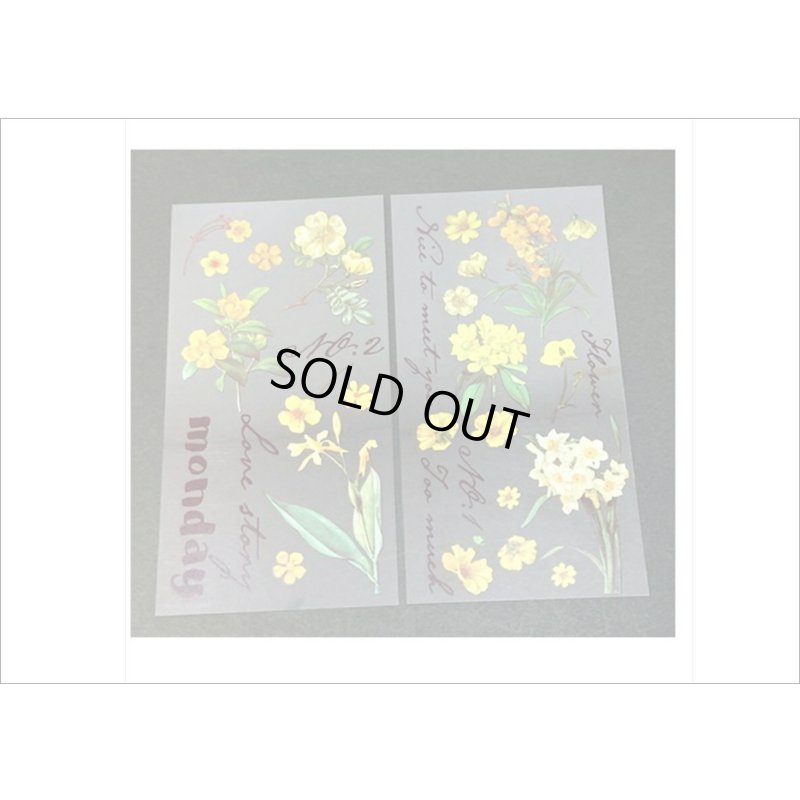 画像6: 水仙＊イエロー＊ホログラムフレーム入り＊PVCシール＊海外製