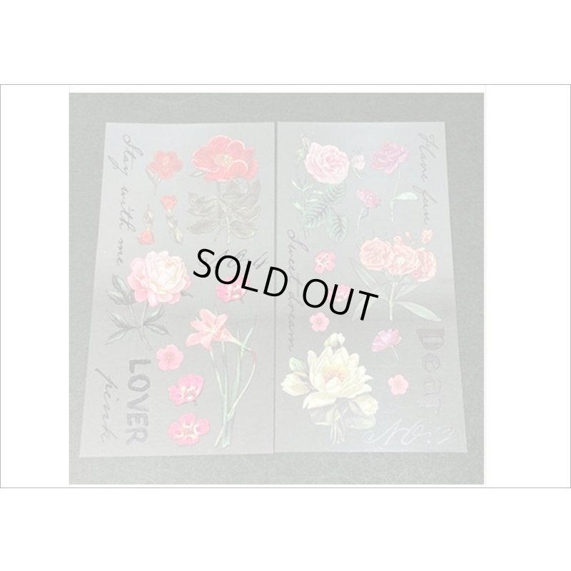 画像7: 薔薇＊ピンク＊ホログラムフレーム入り＊PVCシール＊海外製