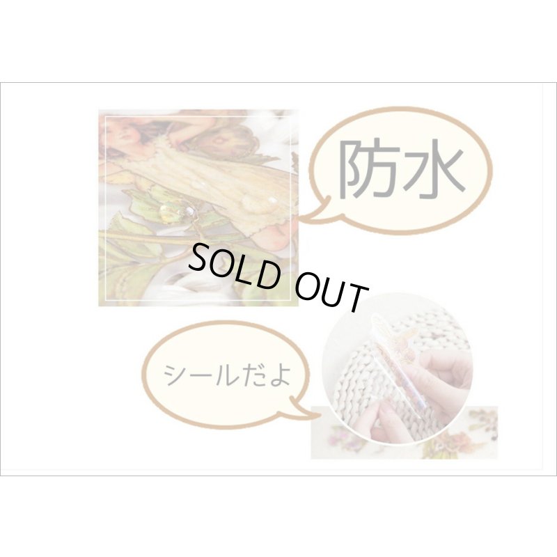 画像9: 金箔・防水＊花の妖精＊オレンジ＊PETシール＊海外製