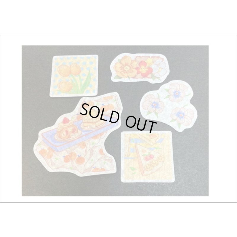 画像5: 和紙ダイカット＊ブルー・ムースケーキ🍰＊フレークシール＊40枚＊海外製