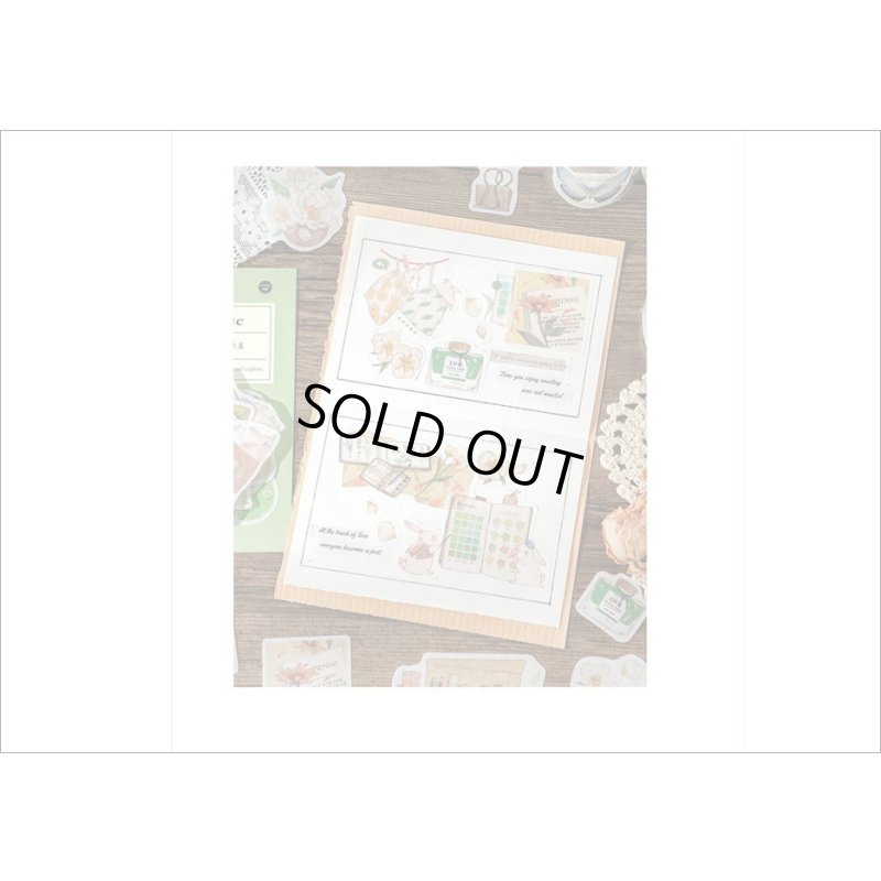 画像13: 和紙ダイカット＊ブルー・ムースケーキ🍰＊フレークシール＊40枚＊海外製