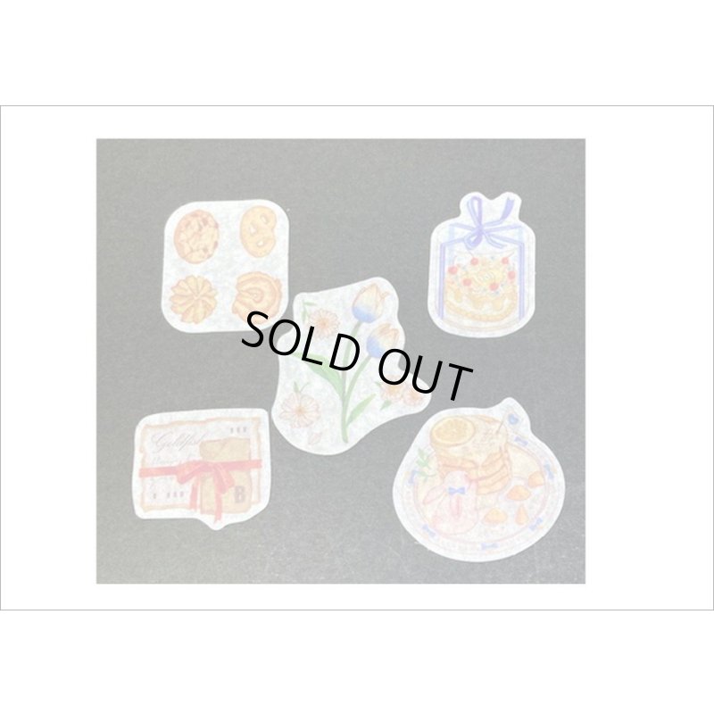 画像7: 和紙ダイカット＊ブルー・ムースケーキ🍰＊フレークシール＊40枚＊海外製