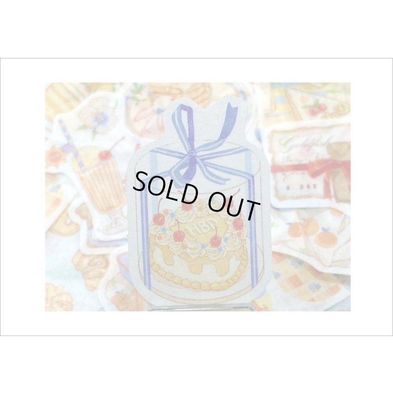 画像3: 和紙ダイカット＊ブルー・ムースケーキ🍰＊フレークシール＊40枚＊海外製