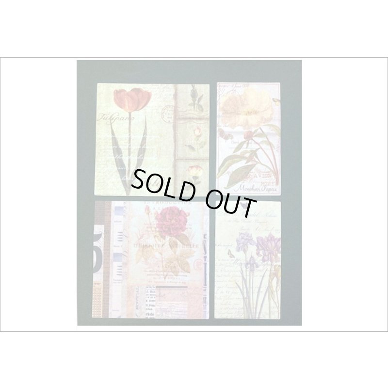 画像6: 箔押し＊レトロステッカーセット＊フラワー＊40枚＊海外製