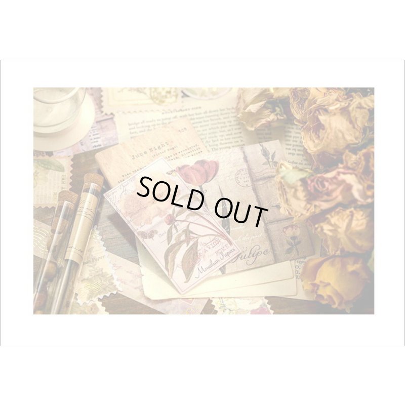 画像11: 箔押し＊レトロステッカーセット＊フラワー＊40枚＊海外製