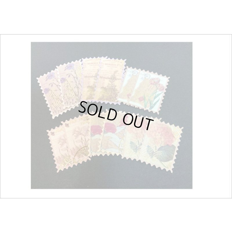 画像9: 箔押し＊レトロステッカーセット＊フラワー＊40枚＊海外製