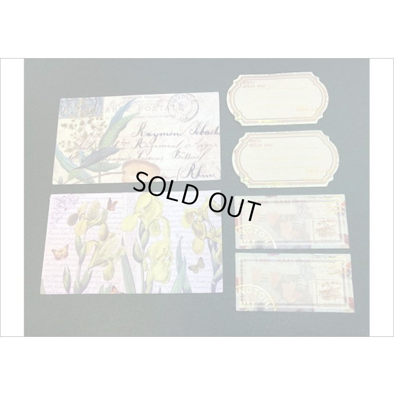 画像7: 箔押し＊レトロステッカーセット＊フラワー＊40枚＊海外製