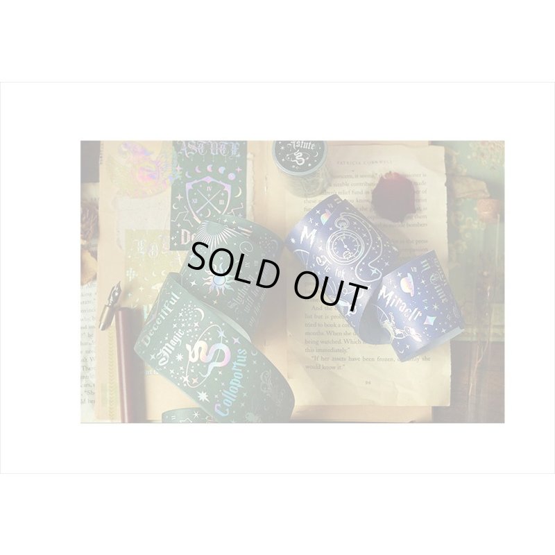 画像6: ホログラム＊野心・グリーン＊魔法入門＊はく離式＊海外マステ