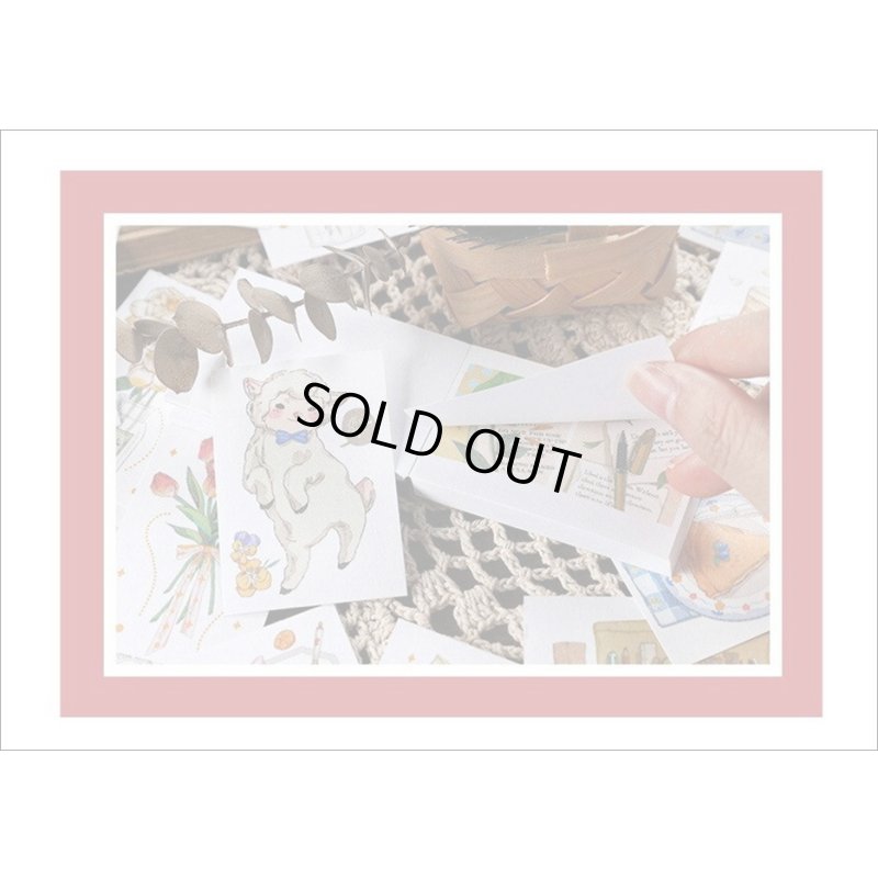 画像12: ミニ♪和紙シールブック＊アニマルフラワー🐰＊柄違い50枚＊ 海外製