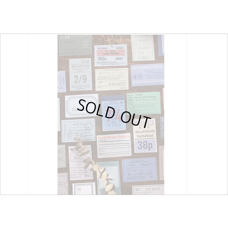 画像11: ミニ♪和紙シールブック＊チケット＊柄違い50枚＊ 海外製