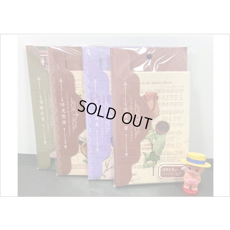 画像17: オシャレなブック風シール＊バラと楽譜＊PVC入り25枚＊海外製