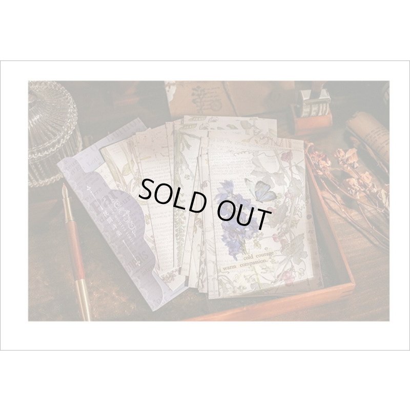 画像10: オシャレなブック風シール＊蝶々と花＊PVC入り25枚＊海外製