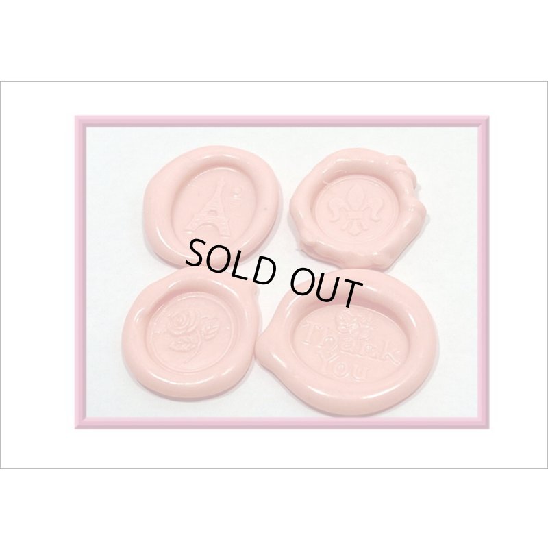 画像4: シーリングスタンプシール＊8種＊ピンク＊紋章＊羽ペン＊Thank you