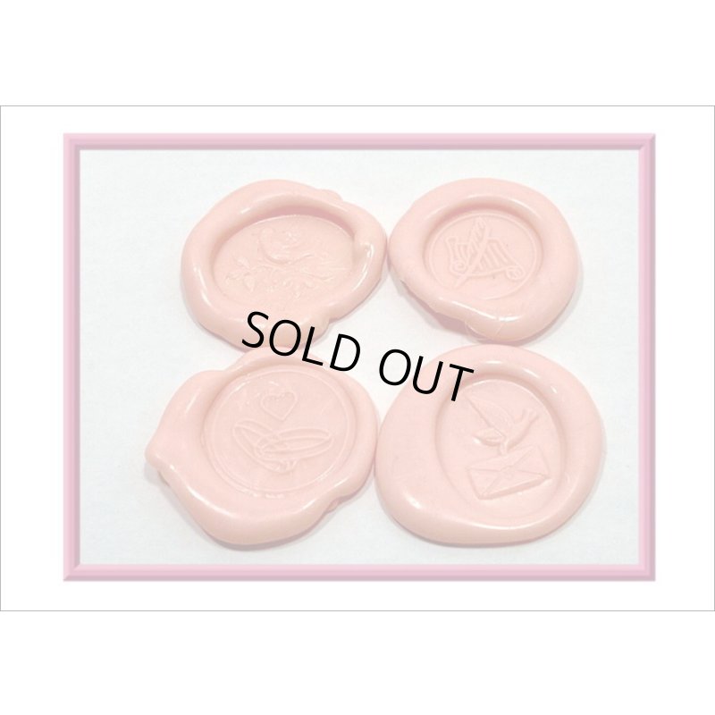 画像3: シーリングスタンプシール＊8種＊ピンク＊紋章＊羽ペン＊Thank you