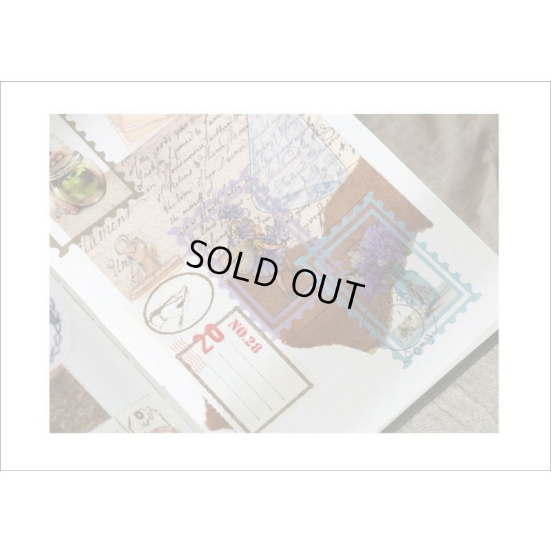 画像17: 切手型フレーム付＊グリーン・花の妖精＊PETシール＊50枚＊箱入り＊海外製