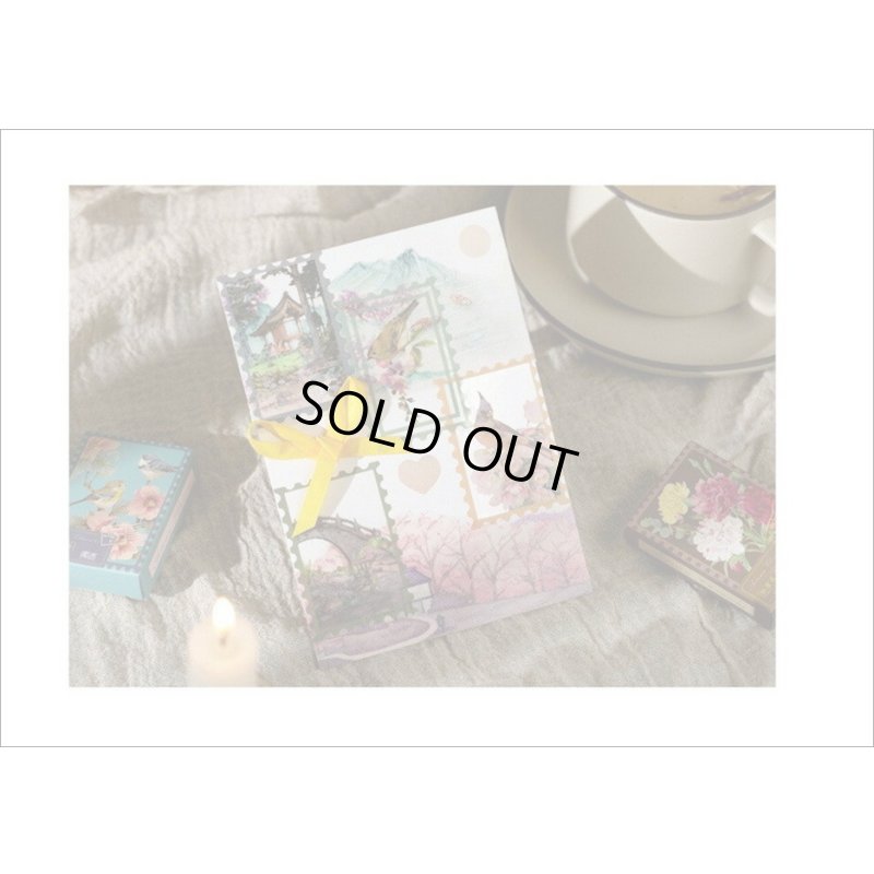 画像16: 切手型フレーム付＊グリーン・花の妖精＊PETシール＊50枚＊箱入り＊海外製