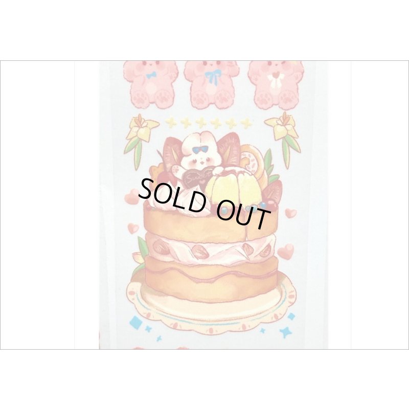 画像7: スイーツ大好きアニマル💓ピンク・うさぎ✿PETテープ＊特殊インク＊はく離式＊海外マステ クリックポスト不可