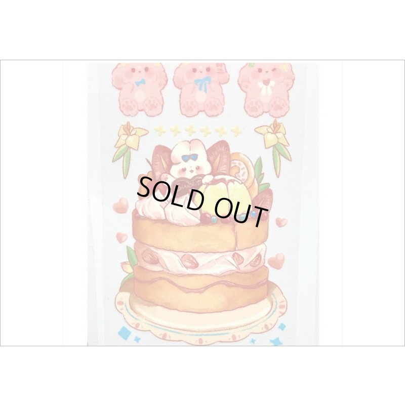 画像3: スイーツ大好きアニマル💓ピンク・うさぎ✿PETテープ＊特殊インク＊はく離式＊海外マステ クリックポスト不可