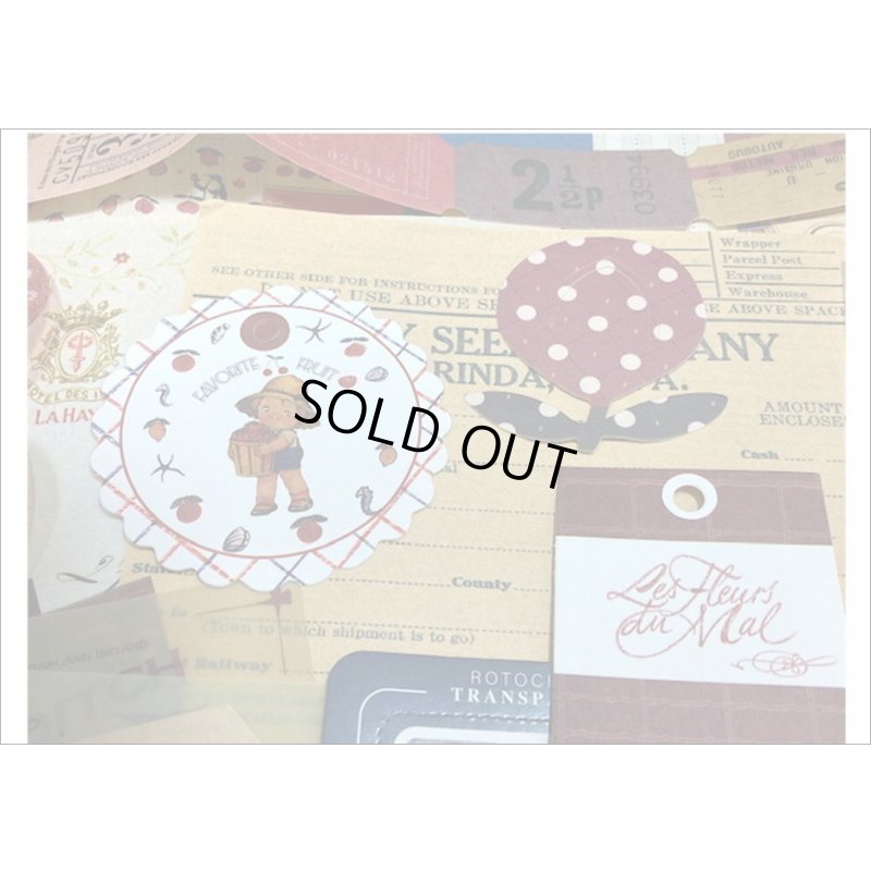 画像4: 素材88点セット💓レッド・フルーツ＊ペーパー・トレペ・シール・タグ＊海外製